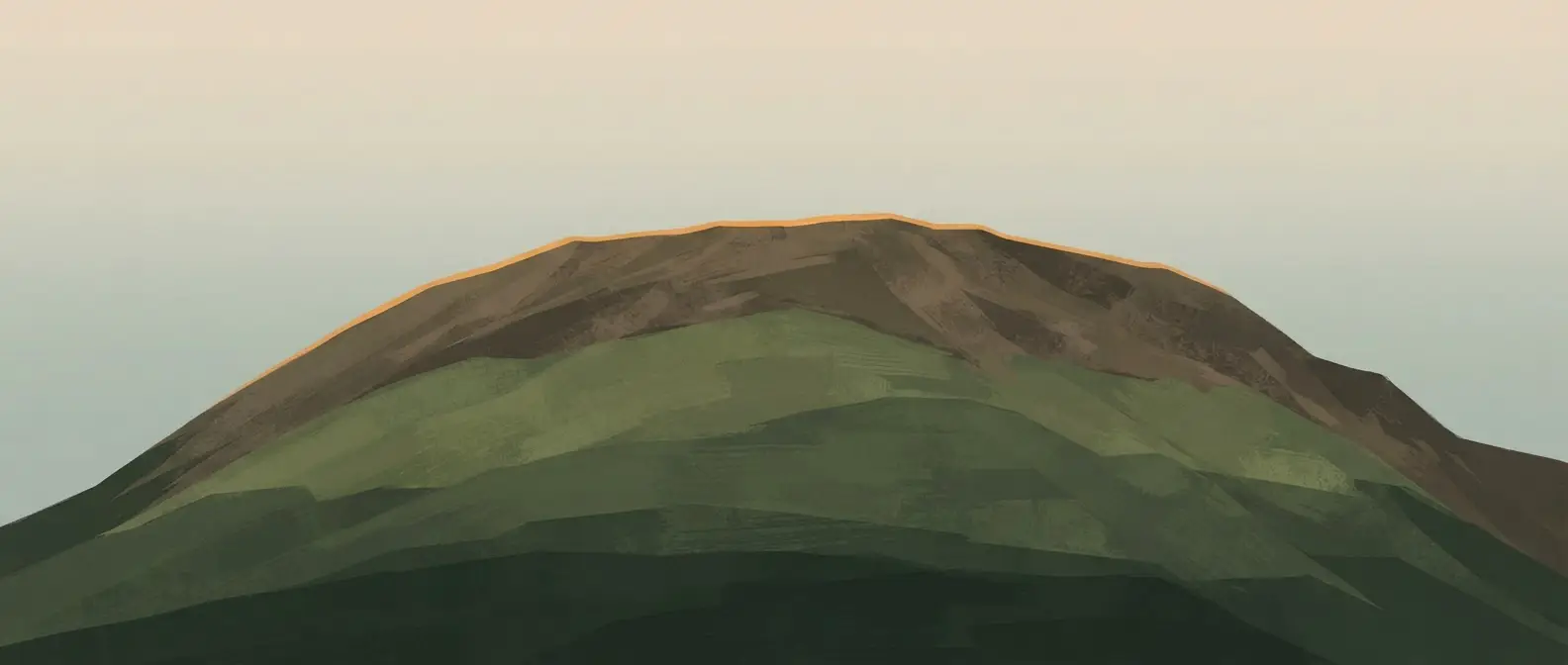 A Southern Alps peak at first light, one line of alpenglow along the ridge.
